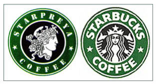 Starbucks and Starpreya Logos